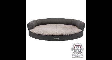 TRIXIE VITAL SOFA BENDSON ORTHOPEDISCH OVAAL DONKERGRIJS / LICHTGRIJS 75X60X24 CM
