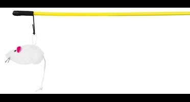 TRIXIE SPEELHENGEL MUIS KUNSTSTOF / PLUCHE MET CATNIP 100 CM 4 ST