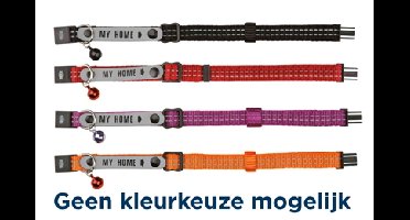 TRIXIE KATTENHALSBAND MET ADRESFLAP MY HOME REFLECTEREND ASSORTI 4 ST