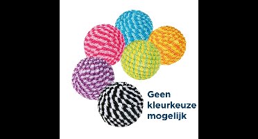 TRIXIE BAL KUNSTSTOF / NYLON ASSORTI 4,5X4,5X4,5 CM 54 ST
