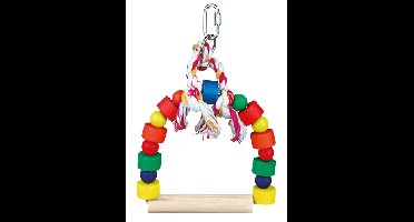 TRIXIE BOOGSCHOMMEL MET BONTE BLOKJES HOUT 13X19 CM 3 ST