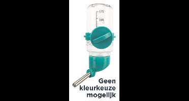 TRIXIE DRINKFLES KUNSTSTOF MET SCHROEFBEVESTIGING ASSORTI 125 ML 3 ST