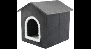 TRIXIE HONDENMAND / KATTENMAND HUIS LIVIA GRIJS / WIT 38X41X44 CM