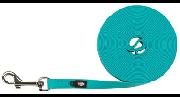TRIXIE HONDENRIEM EASY LIFE SLEEPLIJN OCEAAN BLAUW / TURQUOISE 5 MTRX1,3 CM