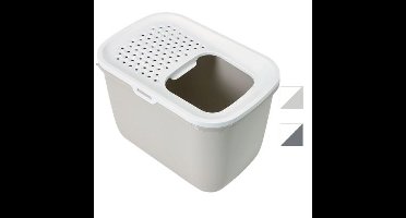 SAVIC KATTENBAK HOP IN ANTRACIET / WIT 58,5X39X39,5 CM