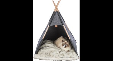 TRIXIE SCHUILPLAATS TIPI VILT ANTRACIET 70X70X70 CM