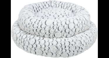 TRIXIE HONDENMAND MILA ROND PLUCHE WIT / GRIJS 60X60 CM