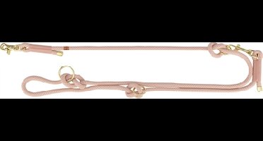 TRIXIE SOFT ROPE HONDENRIEM VERSTELBAAR ROZE / LICHT ROZE 200X1 CM