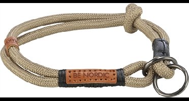 TRIXIE BE NORDIC HALSBAND HOND HALF-SLIP ZAND / ZWART 40X0,8 CM