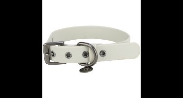 TRIXIE CITYSTYLE HALSBAND HOND PVC LICHTGRIJS 30-37X2 CM