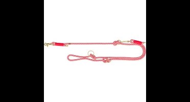 TRIXIE SOFT ROPE HONDENRIEM VERSTELBAAR ROOD / CREME 200X1 CM