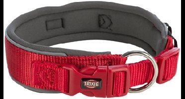 TRIXIE PREMIUM HALSBAND HOND EXTRA BREED ROOD / GRAFIET GRIJS 40-48X4 CM