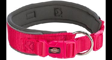 TRIXIE PREMIUM HALSBAND HOND EXTRA BREED FUCHSIA / GRAFIET GRIJS 33-42X3,5 CM