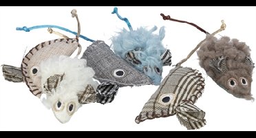 TRIXIE KATTENSPEELGOED MUIS PLUCHE STOF MET CATNIP 8 CM 72 ST