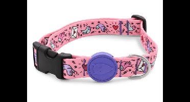 MORSO HALSBAND HOND GERECYCLED SWEET TWEET ROZE 30-42X1,5 CM