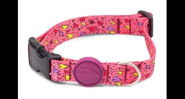 MORSO HALSBAND HOND GERECYCLED PINK THINK ROZE 37-58X2,5 CM