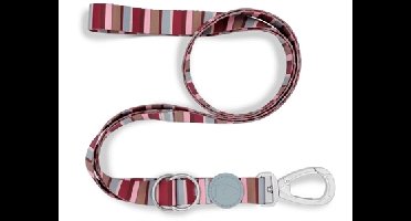 MORSO HONDENRIEM VERSTELBAAR GERECYCLED SKYLINE ROOD / ROZE 75-230X1,5 CM 1-4 KG