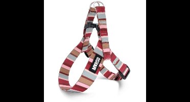 MORSO MINI HONDENTUIG VERSTELBAAR GERECYCLED SKYLINE ROOD / ROZE 24-32X1,5 CM