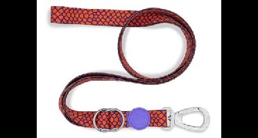 MORSO HONDENRIEM VERSTELBAAR GERECYCLED URBAN LIZARD ROOD 65-200X2,5 CM 20-80 KG