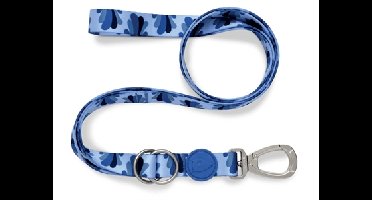 MORSO HONDENRIEM VERSTELBAAR GERECYCLED SPLASH BLAUW 75-230X1,5 CM 4-20 KG