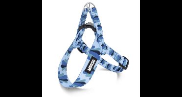 MORSO MINI HONDENTUIG VERSTELBAAR GERECYCLED SPLASH BLAUW 32-41X2,5 CM