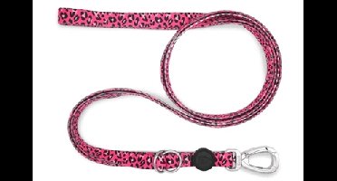 MORSO HONDENRIEM VERSTELBAAR GERECYCLED BUBBLE LEO ROZE 75-230X1,5 CM 4-20 KG