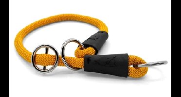 MORSO HALF SLIP HALSBAND HOND REGULAR ROPE GERECYCLED GOLD GOUD 50X1 CM