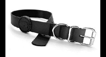 MORSO HALSBAND HOND WATERPROOF GERECYCLED BLACK ZWART 33-41X1,5 CM