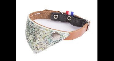 MARTIN HALSBAND KAT MALIBU GROEN / BRUIN 30X1 CM