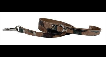 SAZZZ HONDENRIEM FEARLESS VINTAGE LEER CAMOUFLAGE 147X1,5 CM