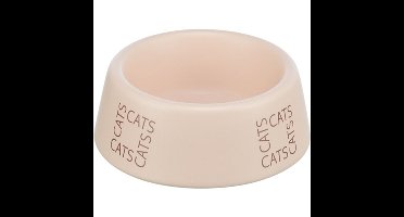 TRIXIE VOERBAK / DRINKBAK KAT CATS KERAMIEK ROZE 150 ML 12 CM