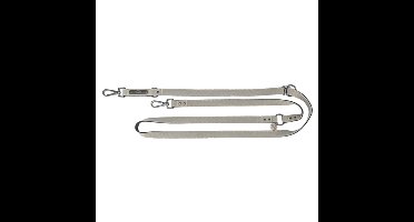 TRIXIE HONDENRIEM CITYSTYLE VERSTELBAAR KATOEN LICHTGRIJS 200X2 CM