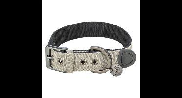 TRIXIE HALSBAND HOND CITYSTYLE EXTRA BREED KATOEN LICHTGRIJS 50-57X3,5 CM