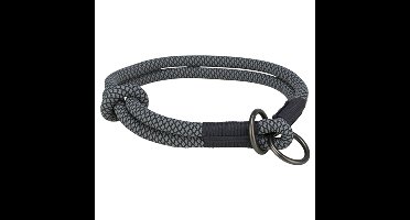 TRIXIE HALSBAND HOND SOFT ROPE HALFSLIP ZWART / GRIJS 25X0,6 CM