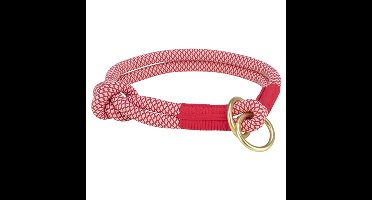 TRIXIE HALSBAND HOND SOFT ROPE HALFSLIP ROOD / CREME 25X0,6 CM