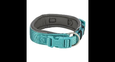 TRIXIE HALSBAND HOND PREMIUM EXTRA BREED AQUA / GRAFIET GRIJS 27-35X2,5 CM
