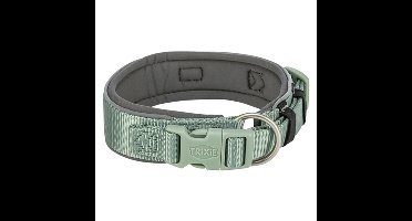 TRIXIE HALSBAND HOND PREMIUM EXTRA BREED SALIE / GRAFIET GRIJS 33-42X3,5 CM