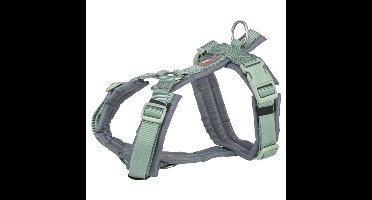 TRIXIE HONDENTUIG PREMIUM TREKKING SALIE GROEN / GRAFIET GRIJS 53-64X2 CM
