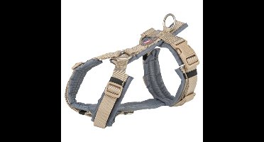 TRIXIE HONDENTUIG PREMIUM TREKKING ZAND TAUPE / GRAFIET GRIJS 80-97X2,5 CM