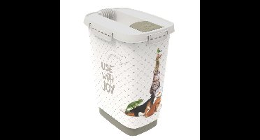 Rotho Cody Pet Food Container 10L Cappuccino/Zand