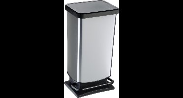 Rotho Paso Pedaalemmer 40L Zilver Metallic