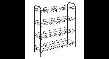Metaltex Schoenenrek 4 Rekken 64x23x80.5 cm Zwart