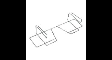 Metaltex Huishoudfoliehouder 33x12x9 cm Zilver