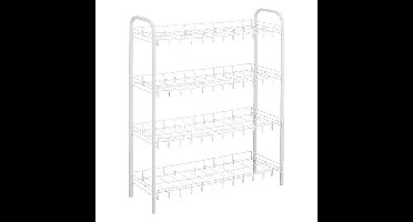 Tomado Schoenenrek 4 Etages 35x25x83.5 cm Wit