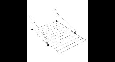 Metaltex Den Haag Droogrek 9 m Drooglengte Zilvergrijs/Zwart