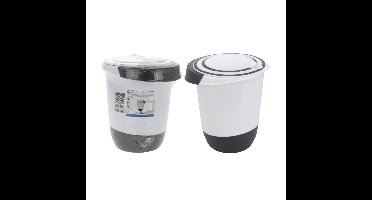 Mengkom met Deksel 1.5L Wit/Zwart