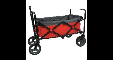 Outdoor Opvouwbare Bolderwagen Rood/Grijs/Zwart