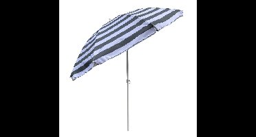 Outdoor Parasol Strepen 180 cm Grijs/Wit