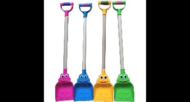 Plastic Schep Kikker met Houten Steel 76cm