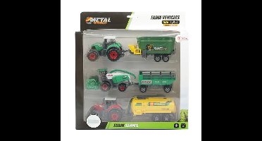 Metal Landbouw Voertuigen met Aanhanger 3 Stuks